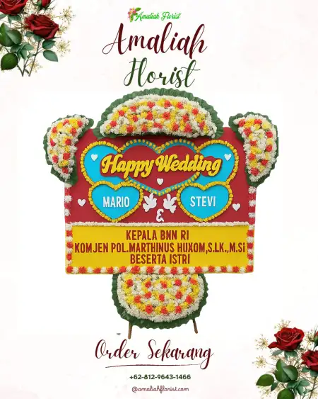 Papan Bunga Pernikahan Supiori Selatan